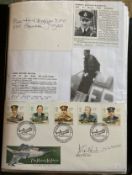 WW2 BOB fighter pilot Sir Archibald Hope 601 sqn signed Wg Cdr Martin test pilot cover fixed with