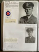 WW2 BOB fighter pilots Ronald MacKay 234 sqn and Godfrey Clark 604 sqn signature pieces fixed with