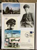 WW2 BOB fighter pilot Ian Cosby 610 sqn signed 50th ann BOB cover and photo fixed with biography