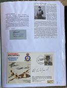 WW2 BOB fighter pilots Charles Browne 219 Sqn signature piece plus RAF 48 Sqn cover signed by Alan