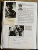 WW2 BOB fighter pilot Antoni Glowacki 501 sqn signed piece and hand written letter fixed with
