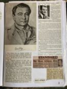 WW2 BOB fighter pilot Max Aitken signed photo fixed with biography to A4 page. WW2 RAF Battle of