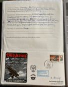 WW2 BOB fighter pilot Marian Duryasz signed Blitzkrieg cover fixed with hand written biography to A4