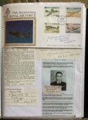 WW2 BOB fighter pilot Graham Manton 56 sqn signed 75th ann RAF FDC and signature piece fixed with