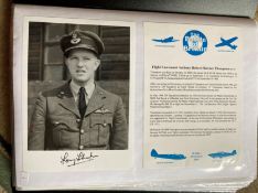 WW2 BOB fighter pilots Anthony Thompson 249 Sqn signed 6 x 4 b/w photo fixed with printed