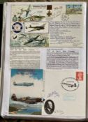 WW2 BOB fighter pilots John Ditzel 25 sqn and Peter Fox 56 sqn signed on two RAF covers fixed with