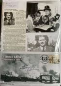 WW2 BOB fighter pilot Kenwyn Sutton 264 sqn signed London Ablaze cover fixed with biography to A4