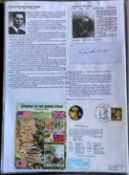 WW2 BOB fighter pilots Miroslav Jiroudek 310 Sqn signed whie Label and Donald Stones 79 sqn signed