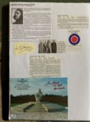 WW2 BOB fighter pilots James Gadd 611 Sqn signed BOB memorial postcard, plus signatures of Michael