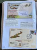 WW2 BOB fighter pilots Patrick Chilton 804 Sqn and Flt Lt Alfred Cumbers signed on labels fixed to
