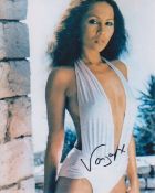 Vanya Seager photograph signed 10 x 8 colour sexy swimsuit James Bond picture. All autographs come
