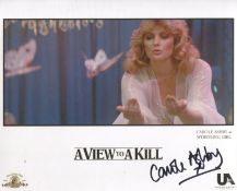 007 James Bond movie A View to a Kill photo signed by actress Carole Ashby 10x 8 inch colour
