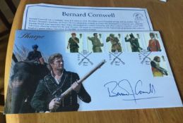 Bernard Cornwell signed British Army Uniforms 2007 Buckingham official FDC Sharpes Rifles author .
