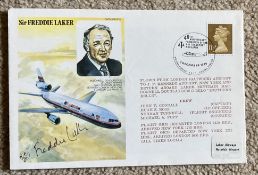 Skytrain aviation legend Freddie Laker DC10 signed HA(SP9b) Sir Freddie Laker signed HA(SP10b)