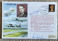 WW2 Fighter ace Neville Duke DSO DFC AFC signed HA7b Sir Sydney Camm CBE FRAeS cover from RAF WW2