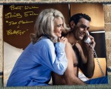 James Bond Goldfinger Shirley Eaton signed 10 x 8 colour photo with Sean Connery. Signed with cast