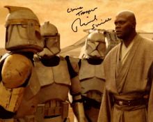 Star Wars Clone Trooper 8x10 scene photo signed by actor Richard Stride. All autographs come with