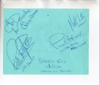 Status Quo Rock Band Signed 2000's Album Page Autographed. All autographs come with a Certificate of