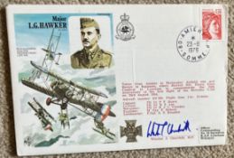 Winston Churchill MP Grandson WW2 leader signed HA39b Major L.G. Hawker VC DSO cover from RAF WW2