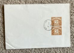 1966 2 x 5d Postage Due FDC on plain envelope 7/7/66 Bristol CDS postmark. All autographs come