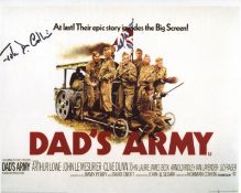 Dads Army comedy movie 8x10 poster photo signed by actor John D Collins 10x 8 inch colour picture.