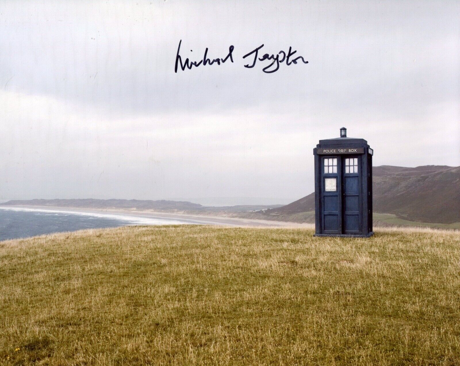 Doctor Who 8x10 Tardis photo signed by actor Michael Jayston colour picture. All autographs come