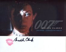 007 Bond actress Melita Clarke signed Diamonds are Forever 8x10 photo with Pink lipstick kiss. All