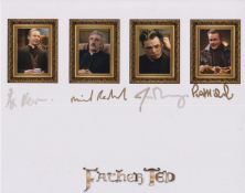 Father Ted 10 x 8 photograph signed in person by 4 actors - Ben Keaton, Michael Redmond, Joe