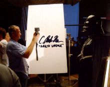 Star Wars Special Effects 8x10 Darth Vader photo signed by C Andrew Nelson. All autographs come with