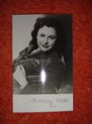 WW2 SOE Hero Nancy Wake Signed Photo. One Of The Most Decorated Women Of Ww2 For Her Work As Part Of