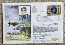 Battle of Britain fighter aces Alan Deere and Ben Bennions DFC signed on his own HA19b Air Commodore