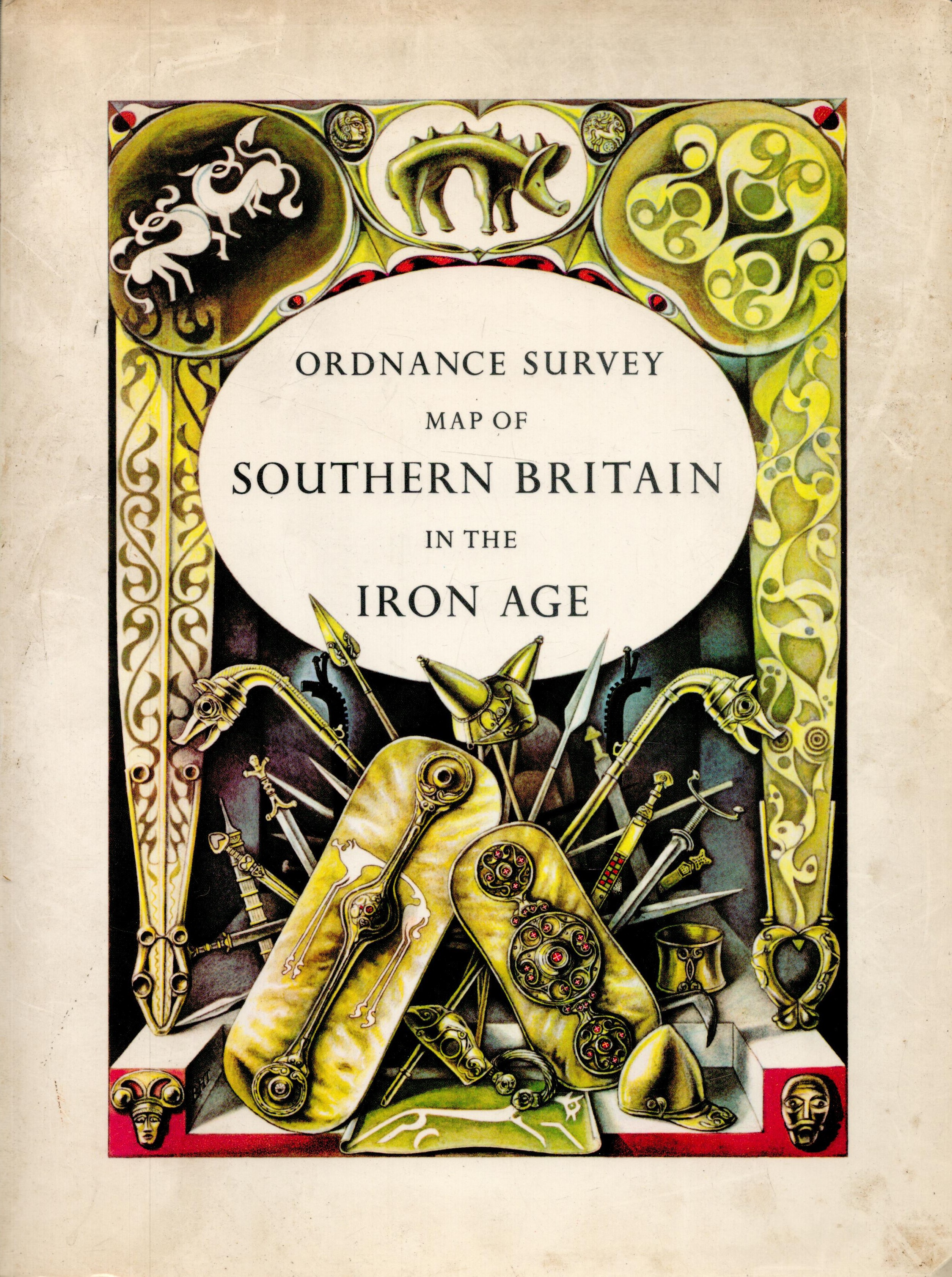 Ordnance Survey map of Southern Britain In the Iron Age. Scale 1:625,000. About ten miles to one