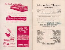 Theatre programme for The Alexandra Theatre Birmingham, March 1953. Signature of Yolande Donlan in