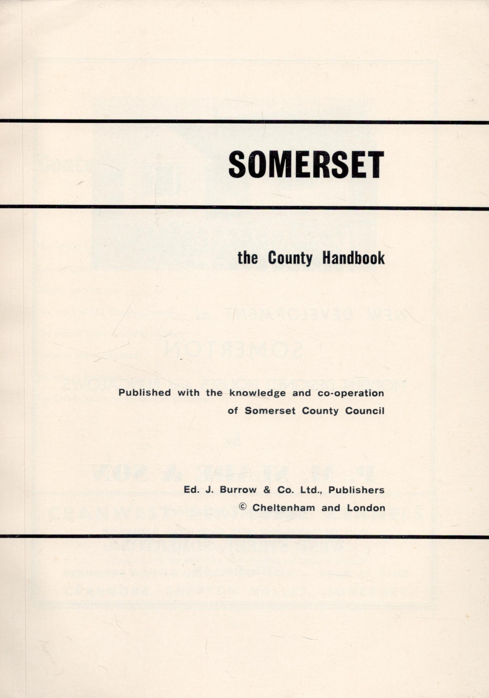 Somerset. The County Handbook. Published with the cooperation of Somerset County Council. publishers - Image 2 of 2