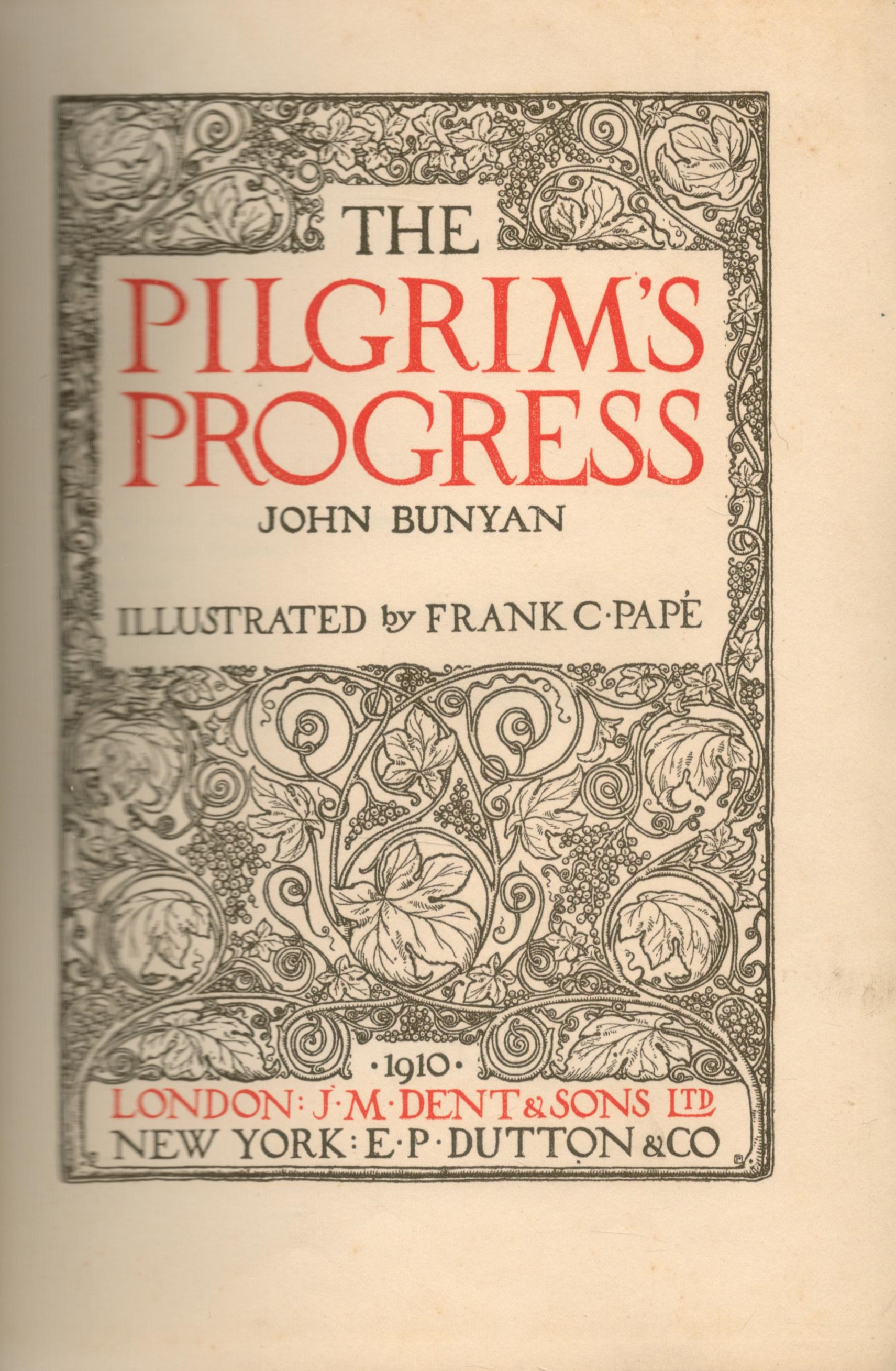 John Bunyan The Pilgrim's Progress. Illustrated by Frank C. Pape. Published by J. M. Dent and Sons - Image 2 of 2