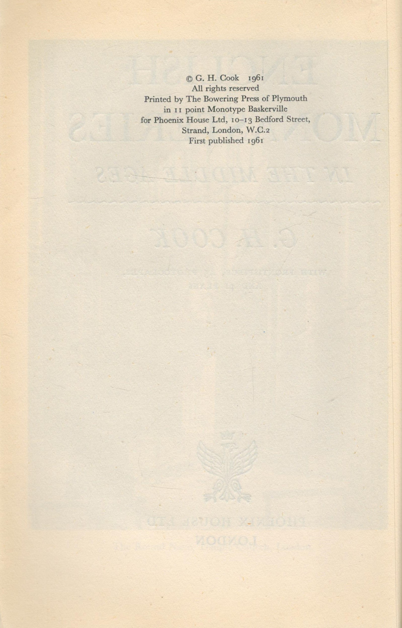 G. H. Cook English Monasteries in The Middle Ages. Published by Phoenix House Ltd. London. With - Image 3 of 3