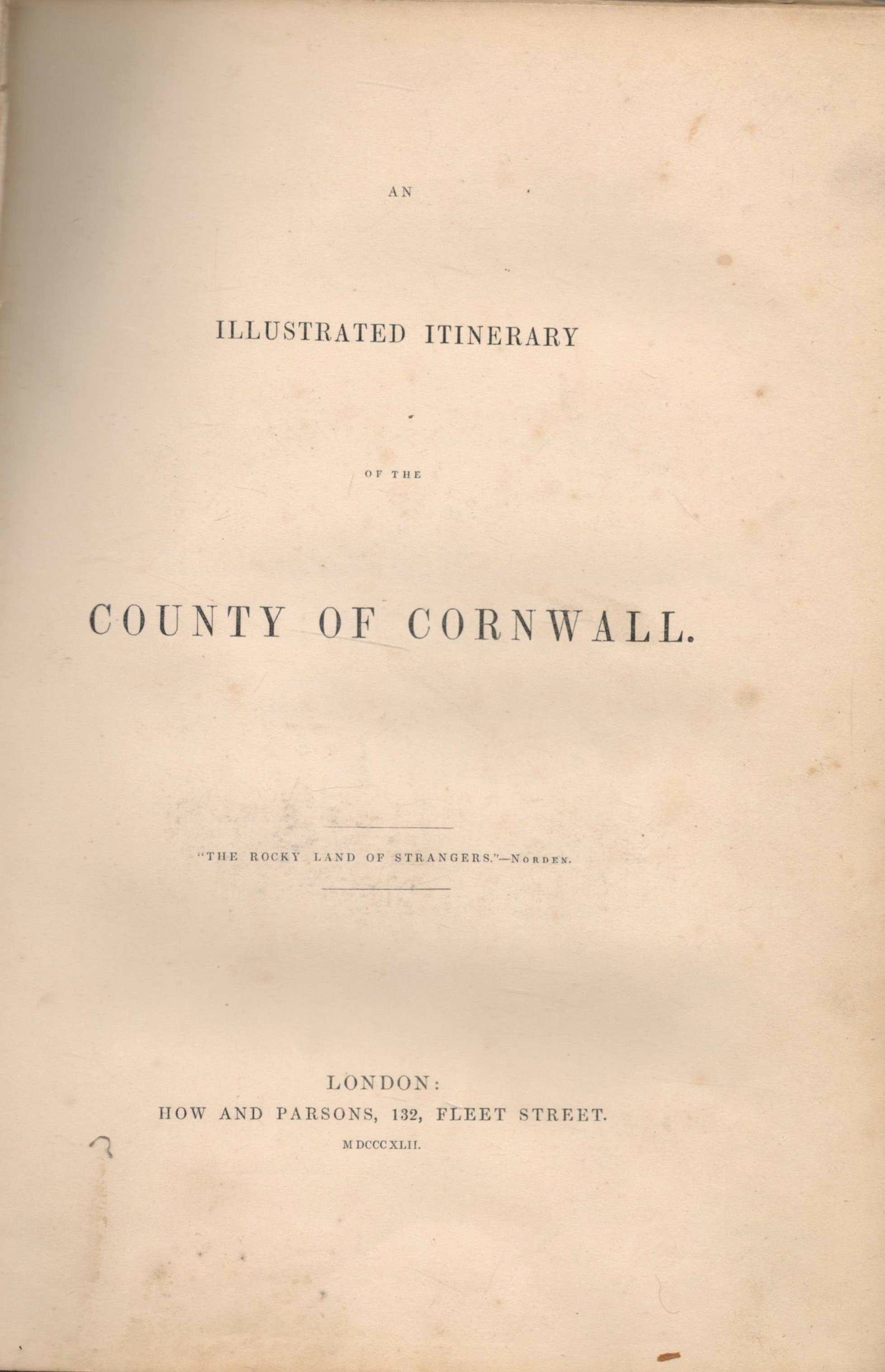 An Illustrated Itinerary of the County of Cornwall. Published by How and Parsons. London. 1842. - Image 2 of 2