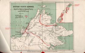 Small, folded map of British North Borneo. Area of the Chartered Company's Property estimated 31,000