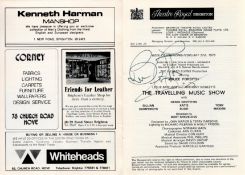 Theatre Royal Brighton programme for 'The Travelling Music Show', March 1978. Signed by Bruce