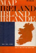 Map Ireland, Provinces and Counties. Scale 1 inch to = 12 miles. Issued by Bord Failte Irish Tourist