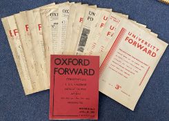 OXFORD FORWARD. Eighteen issues of this monthly/weekly University magazine. Issues between 1936