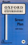 Barnetts Oxford reversed by large scale road map of Oxfordshire. Street plan with index. Folding
