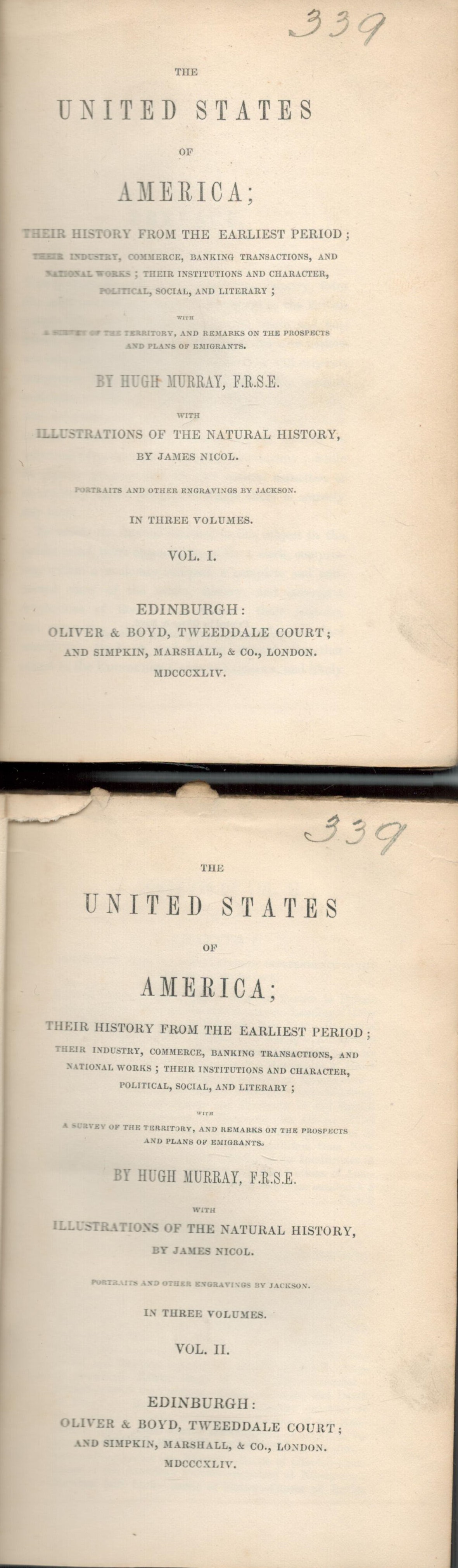 Hugh Murray F. R. S. E. The United States of America - Their history from the earliest period with a - Image 2 of 2