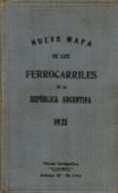 Large, folded cloth map of Argentina. Published by Officina Cartogratice Ludwig Buenos-Aires.