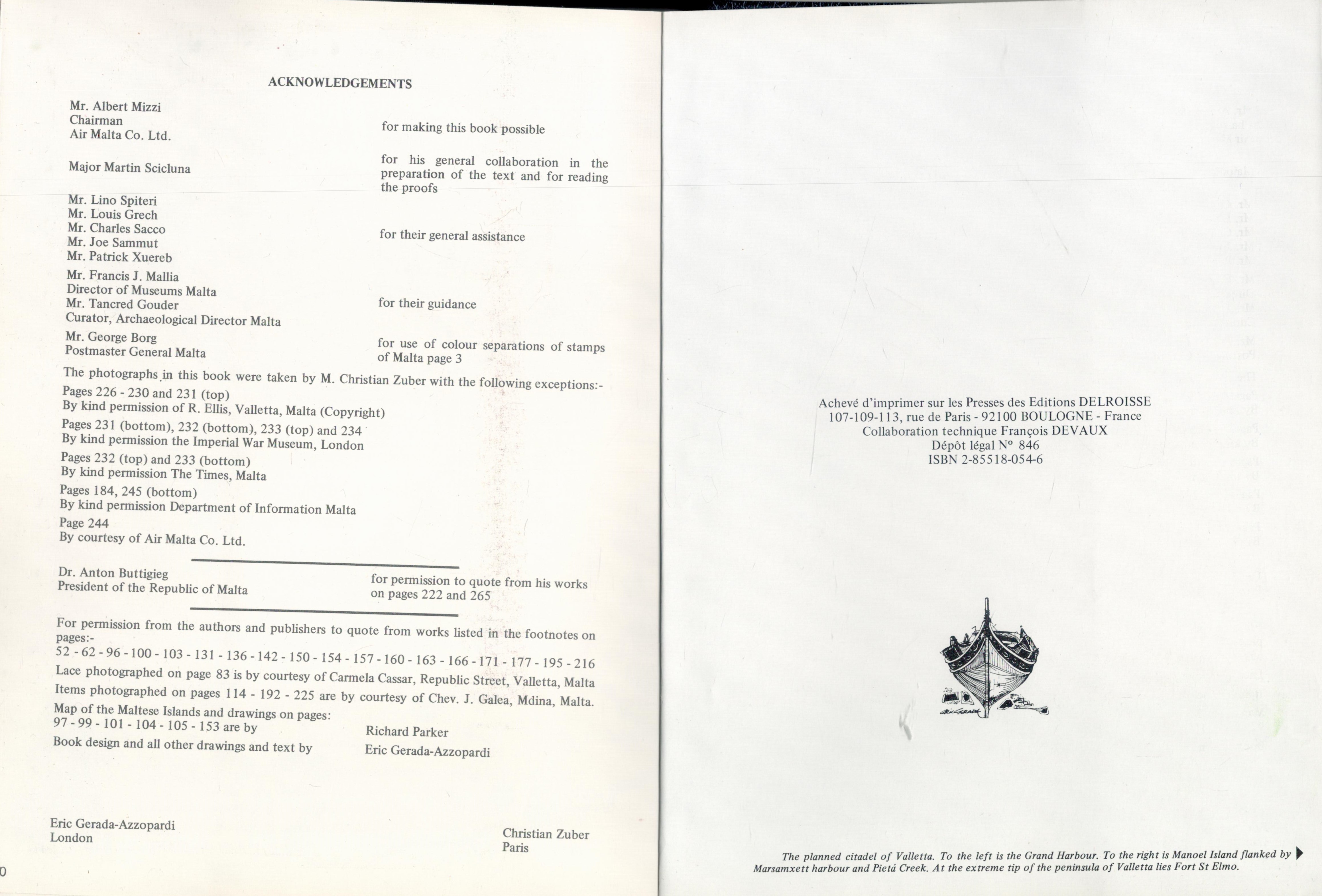 Eric Garda Signed Book - Malta - An Island Republic 1980 First Edition Hardback Book with 270 - Image 3 of 3