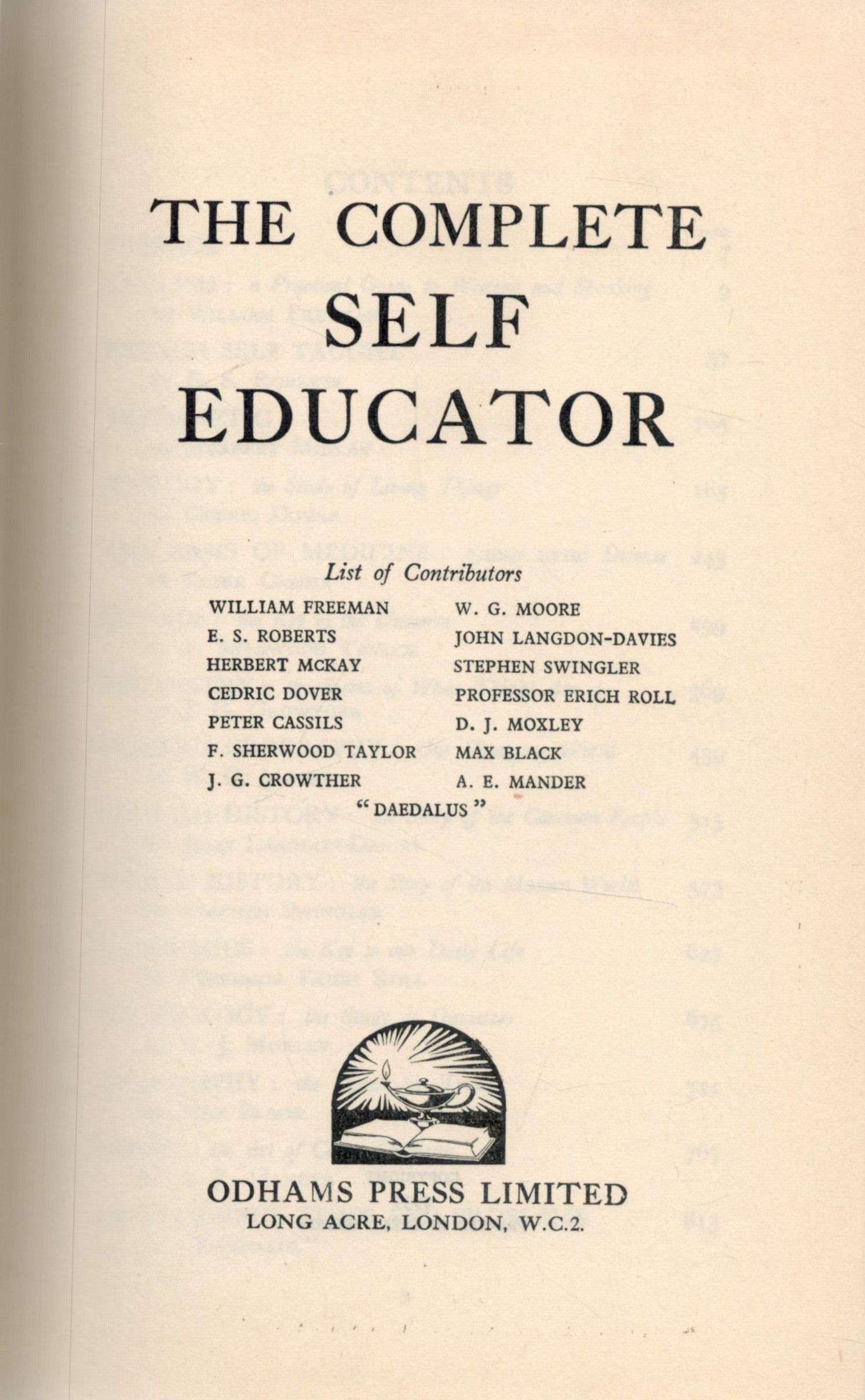The Complete Self Educator date & edition unknown Hardback Book with 832 pages published by Odhams - Image 2 of 2