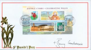 Dr Barry Morgan signed St Davids Day FDC. 26/2/2009 Pembrokeshire postmark. All autographs come with