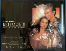 Star Wars- Episode II - Attack Of The Clones Cinema Movie Release Poster in Colour. Measures