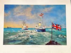 Anthony Flemming signed coloured print titled Rule Britannia. All autographs come with a Certificate