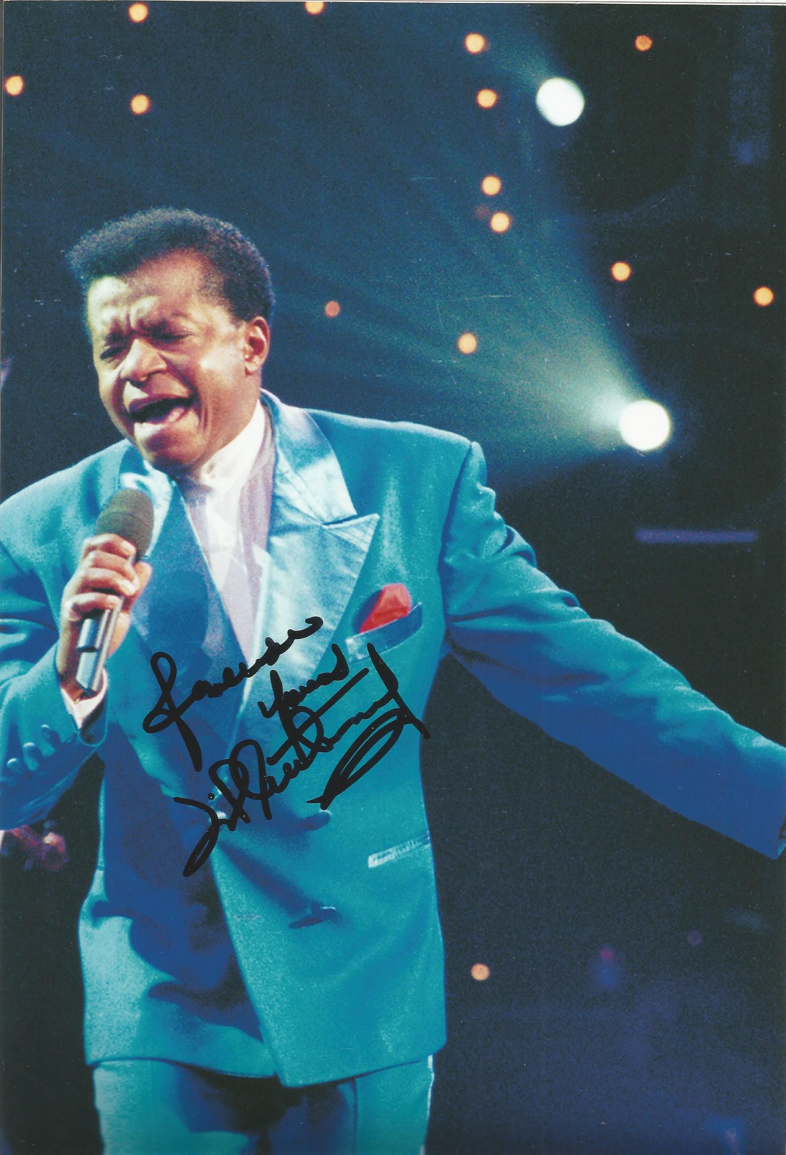 Singer Jerome Little Anthony Gourdine signed 12x8 colour photo. All autographs come with a